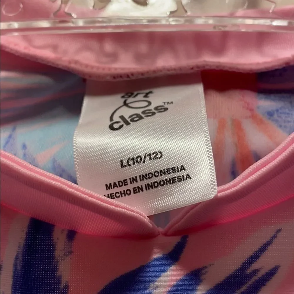 (5/$25) Art Class Pink Tropical rash guard